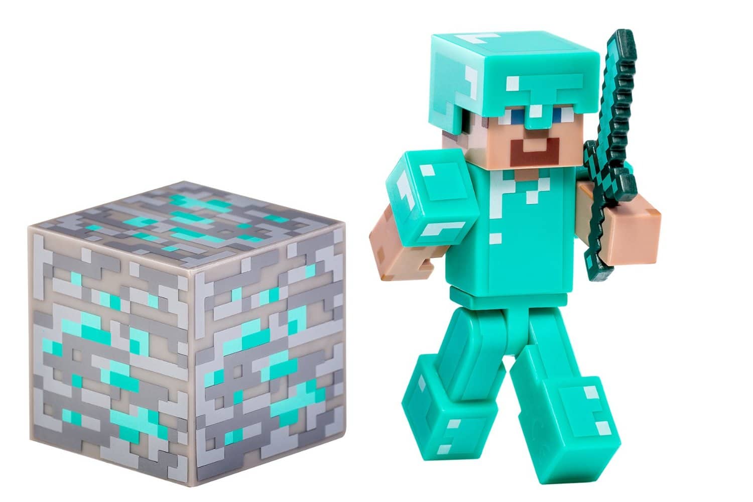 LIGHTNING DEAL ALERT! Minecraft Diamond Steve Action Figure $5 ($58% off)