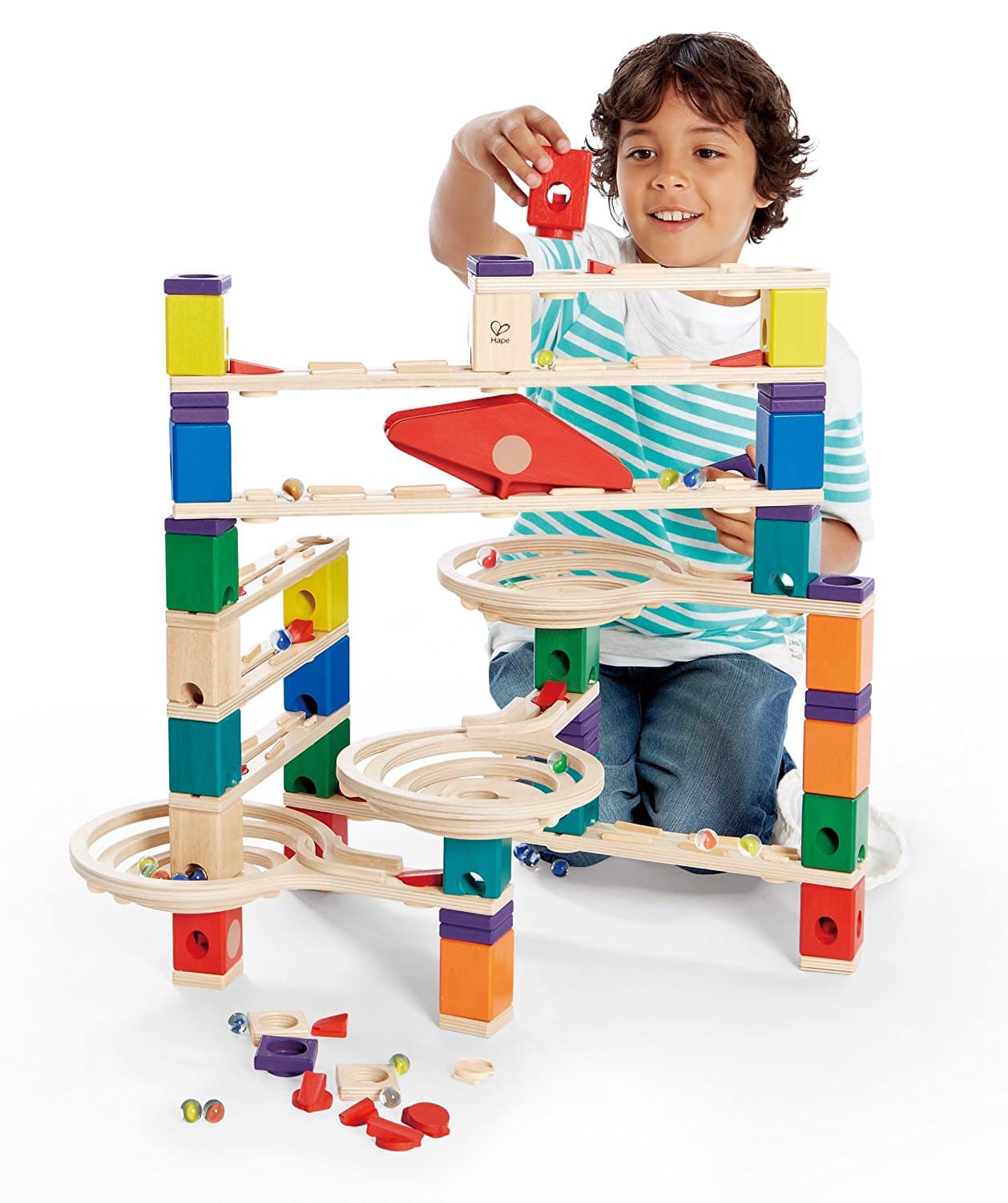 LIGHTNING DEAL ALERT! Hape Quadrilla Vertigo Wooden Marble Run Construction – 55%