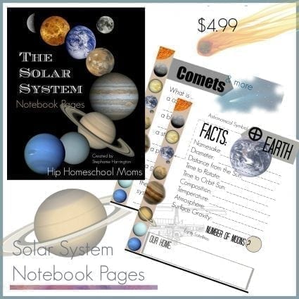 Solar System Notebook Pages