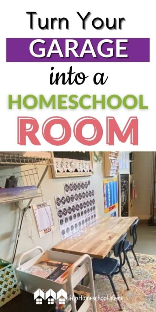 If you're dreaming of having your own dedicated homeschool room but don't have an extra room in your house, this article shares some easy and inexpensive tips and ideas for turning your garage into a homeschool room!